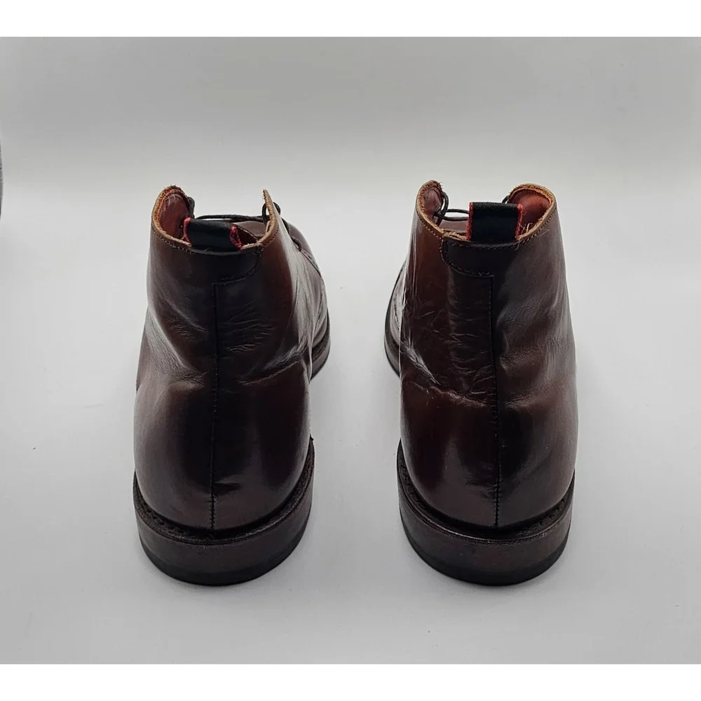 Allen Edmonds Bleecker Street Chukka Boots Mens 10 Leather USA Dark Chili